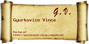 Gyurkovics Vince névjegykártya