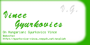vince gyurkovics business card